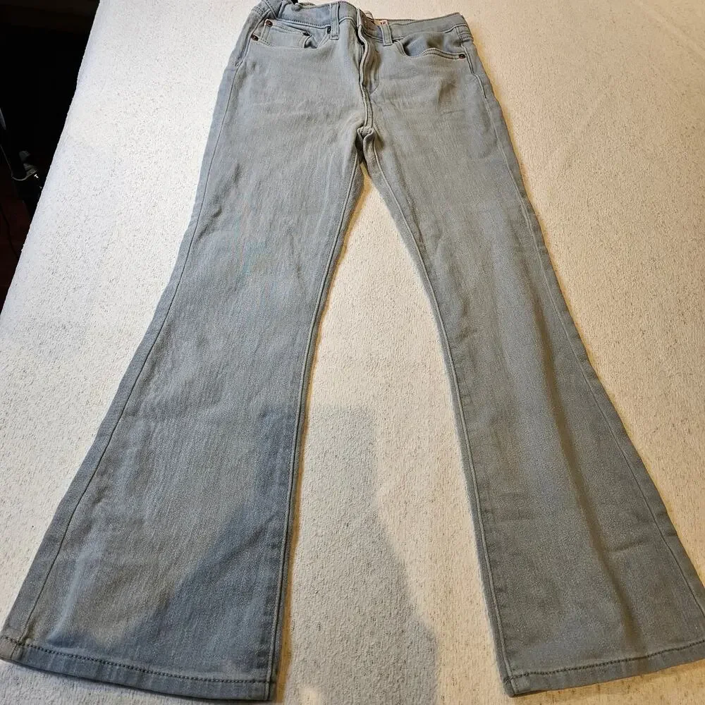 Levi's Kids Size 12 Adjustable Waist Flare Jeans Y2K Retro Boho Western School